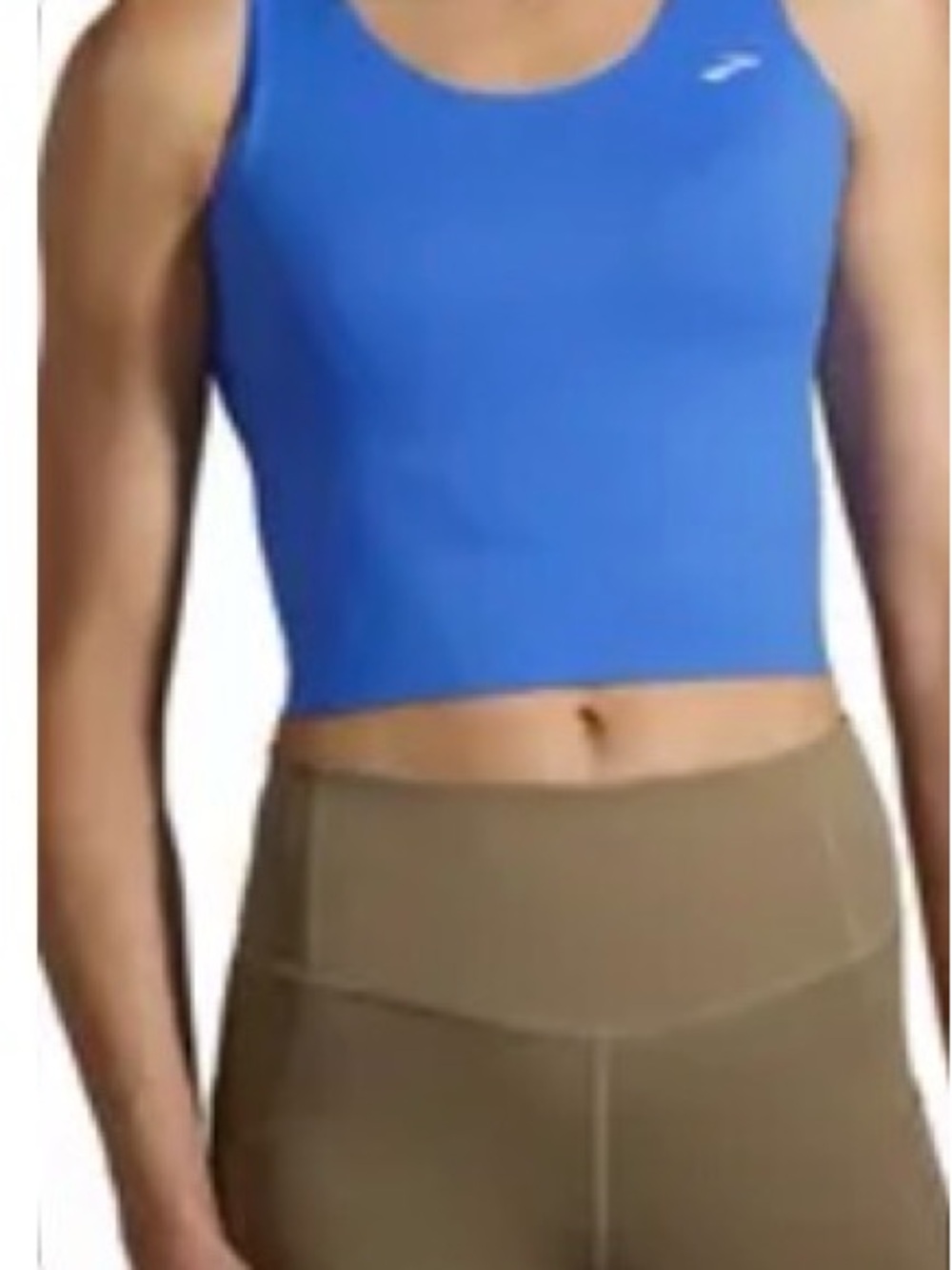 Brooks Run Blue Cropped Sports Tank